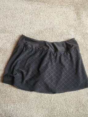 Pickleball Black Athletic Skort with Logo Detail